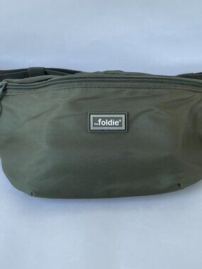 The Foldie Belt Bag , Olive Green Nylon, RFID Safe Anti-Theft Fanny Pack / Cross